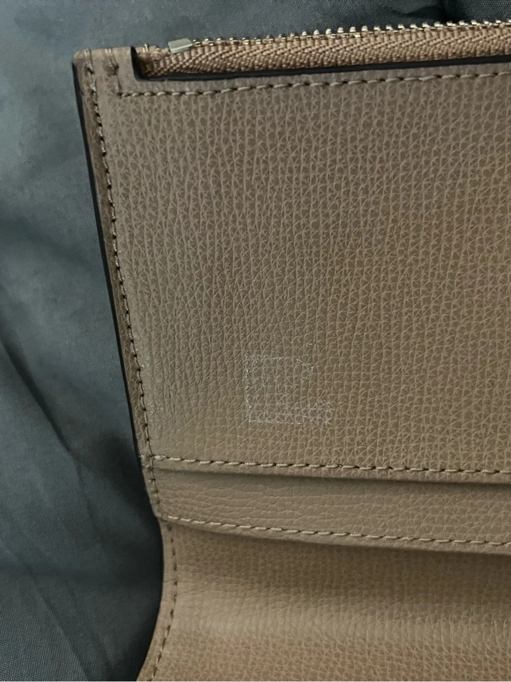 kate spade New York Taupe Leather Wristlet